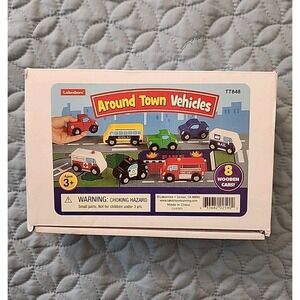 New Lakeshore Around The Town 8 Vehicles Wooden Car Homeschool Educational